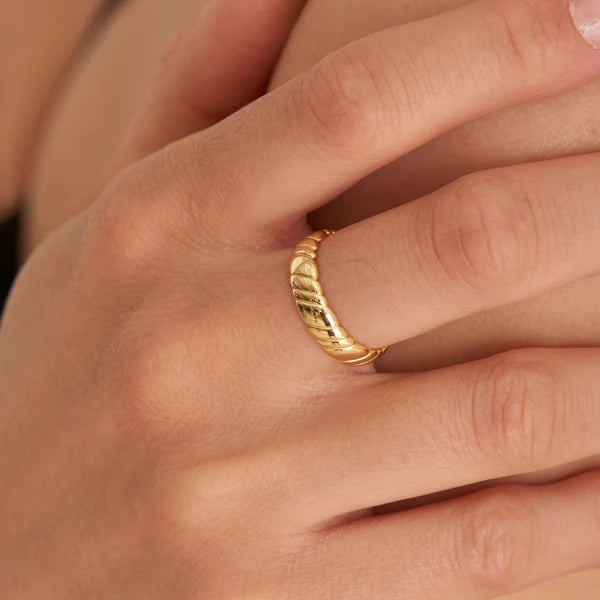 Ania Haie Gold Smooth Twist Adjustable Ring