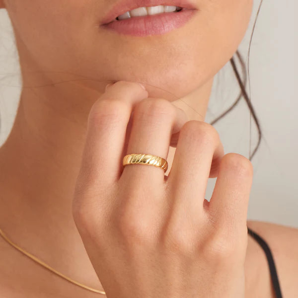 Ania Haie Gold Smooth Twist Adjustable Ring