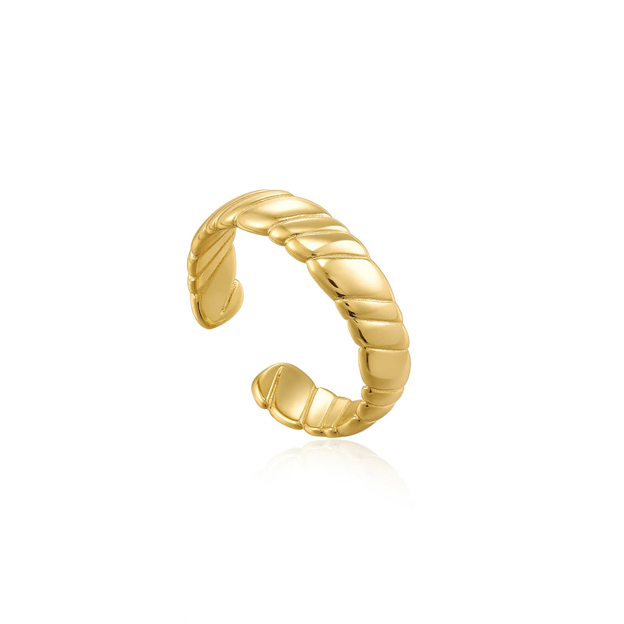 Ania Haie Gold Smooth Twist Adjustable Ring