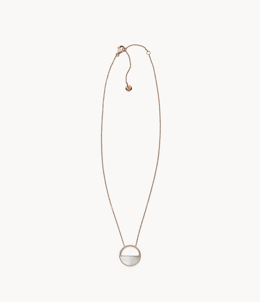 Skagen Rose Gold-Tone Mother of Pearl Necklace