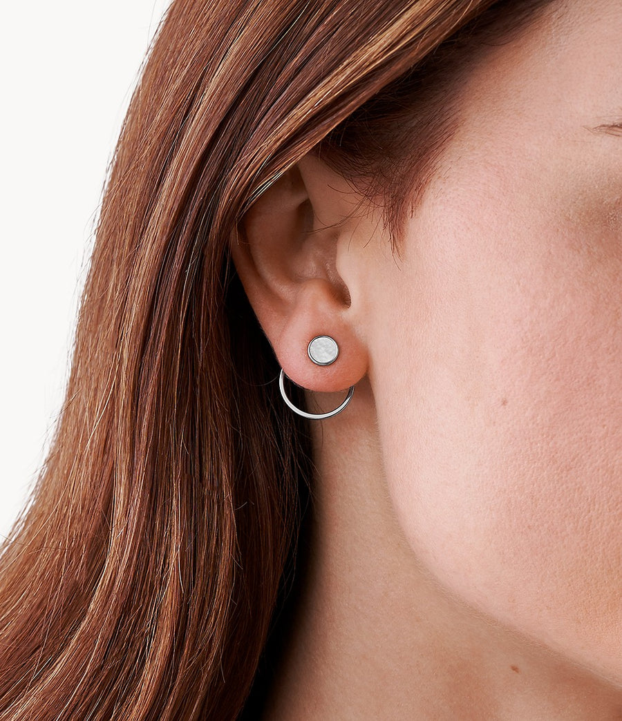 Skagen Mother of Pearl Stud Earrings