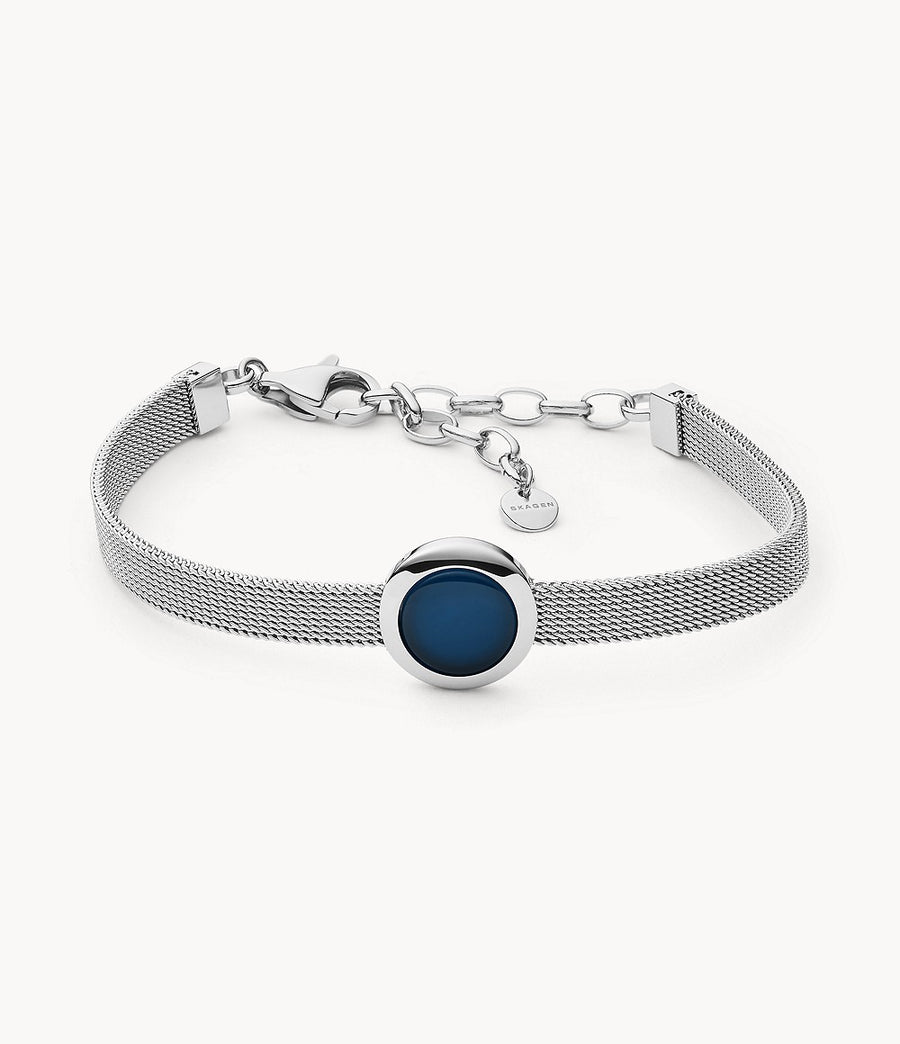 Skagen Round Blue Sea Glass Bracelet