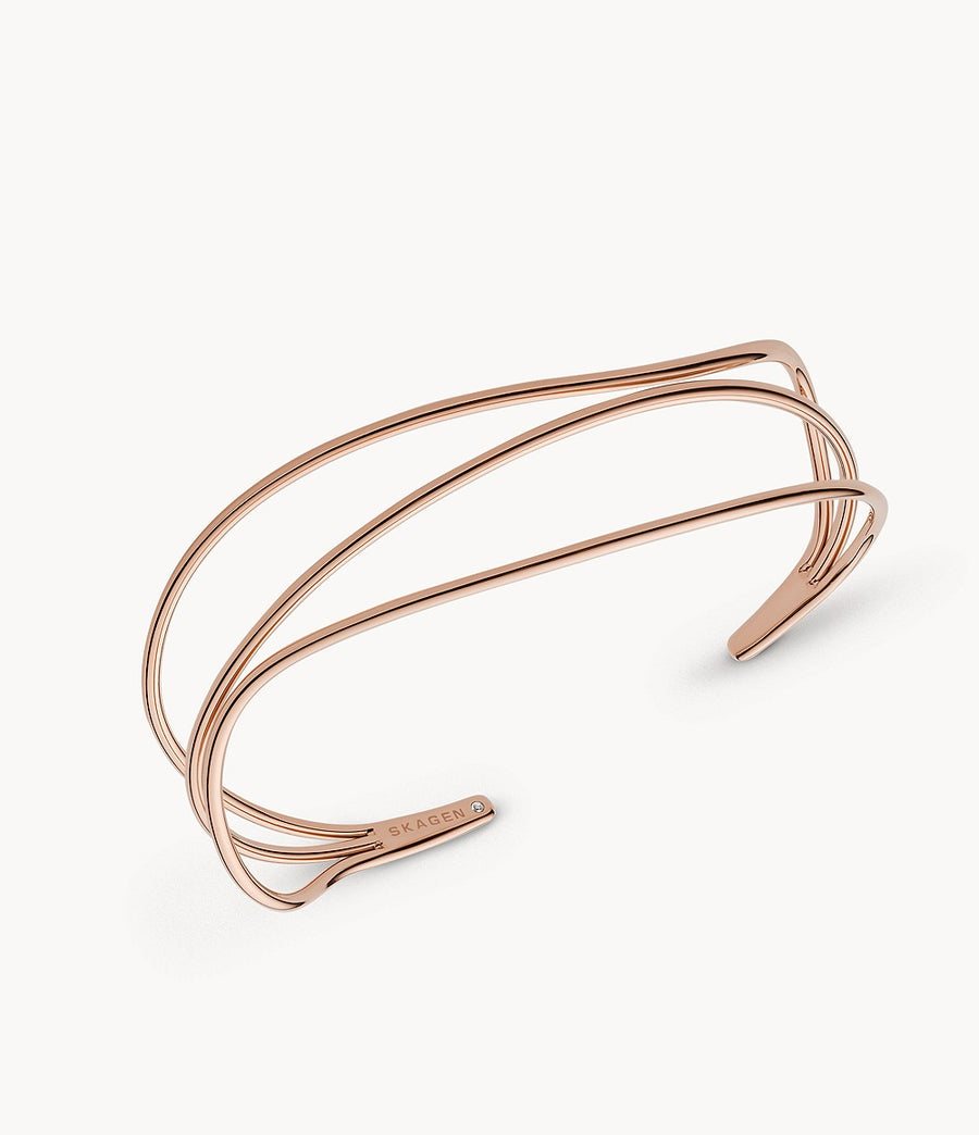 Skagen Rose Gold-Tone Wire Bangle