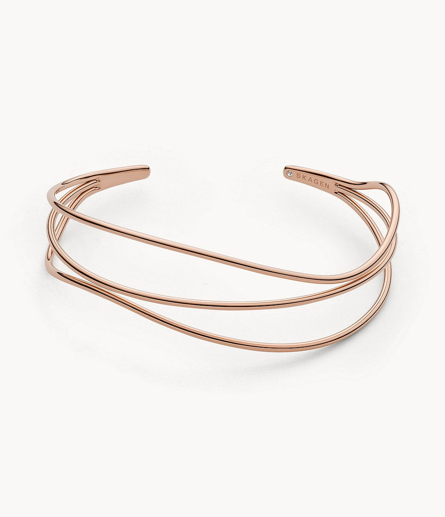 Skagen Rose Gold-Tone Wire Bangle
