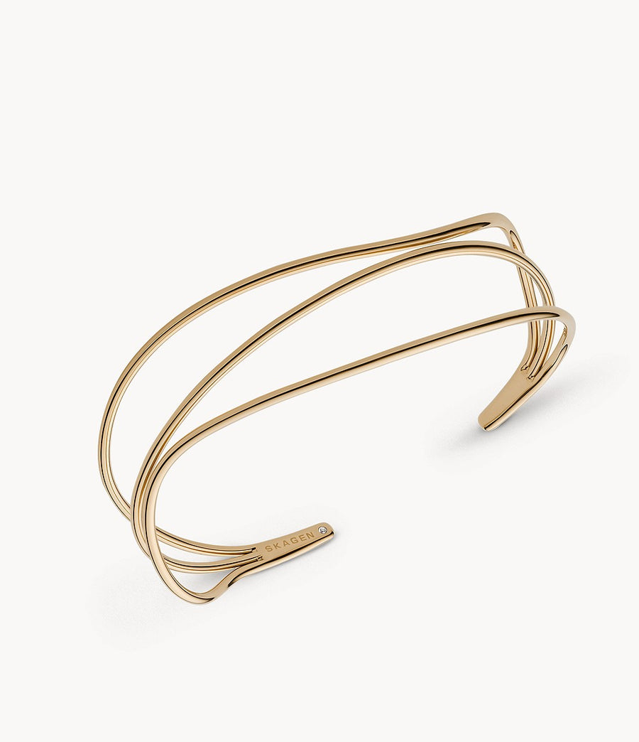 Skagen Gold-Tone Wire Bracelet