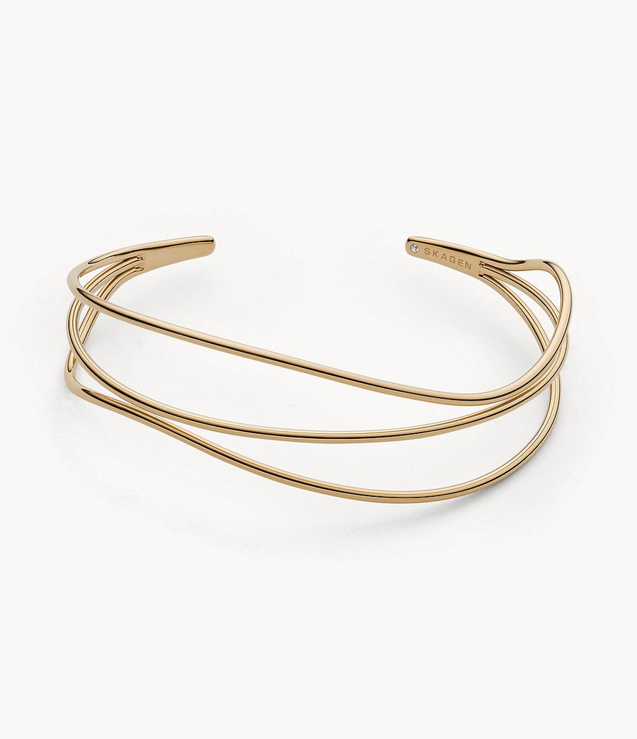 Skagen Gold-Tone Wire Bracelet