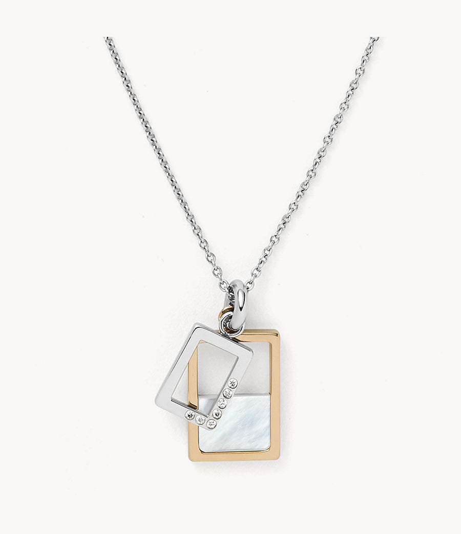 Skagen Two-Tone Mother of Pearl Pendant