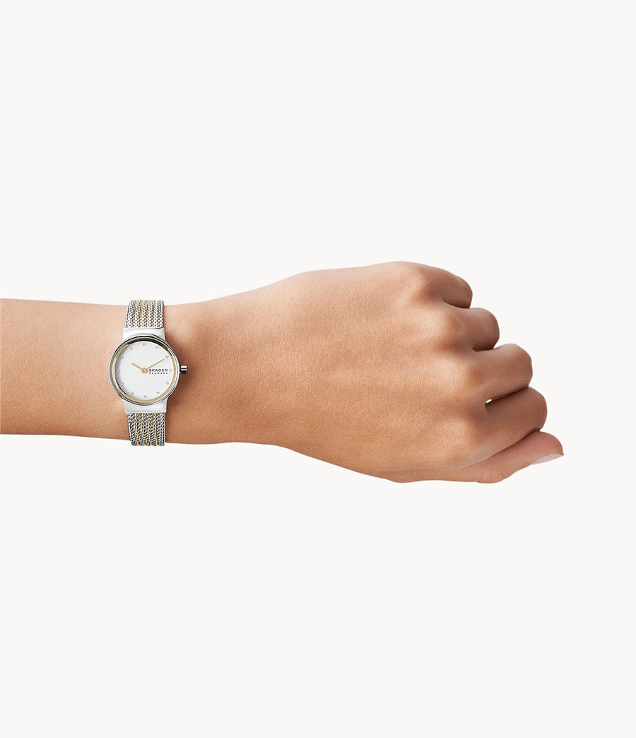 Skagen Ladies Stainless Steel Two-Tone Mesh Watch