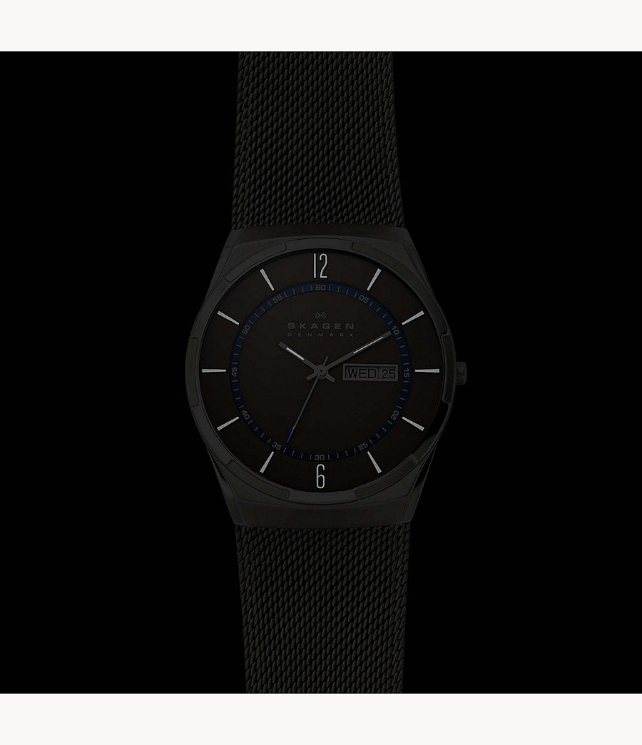 Skagen Gents Titanium Blue Detail Watch