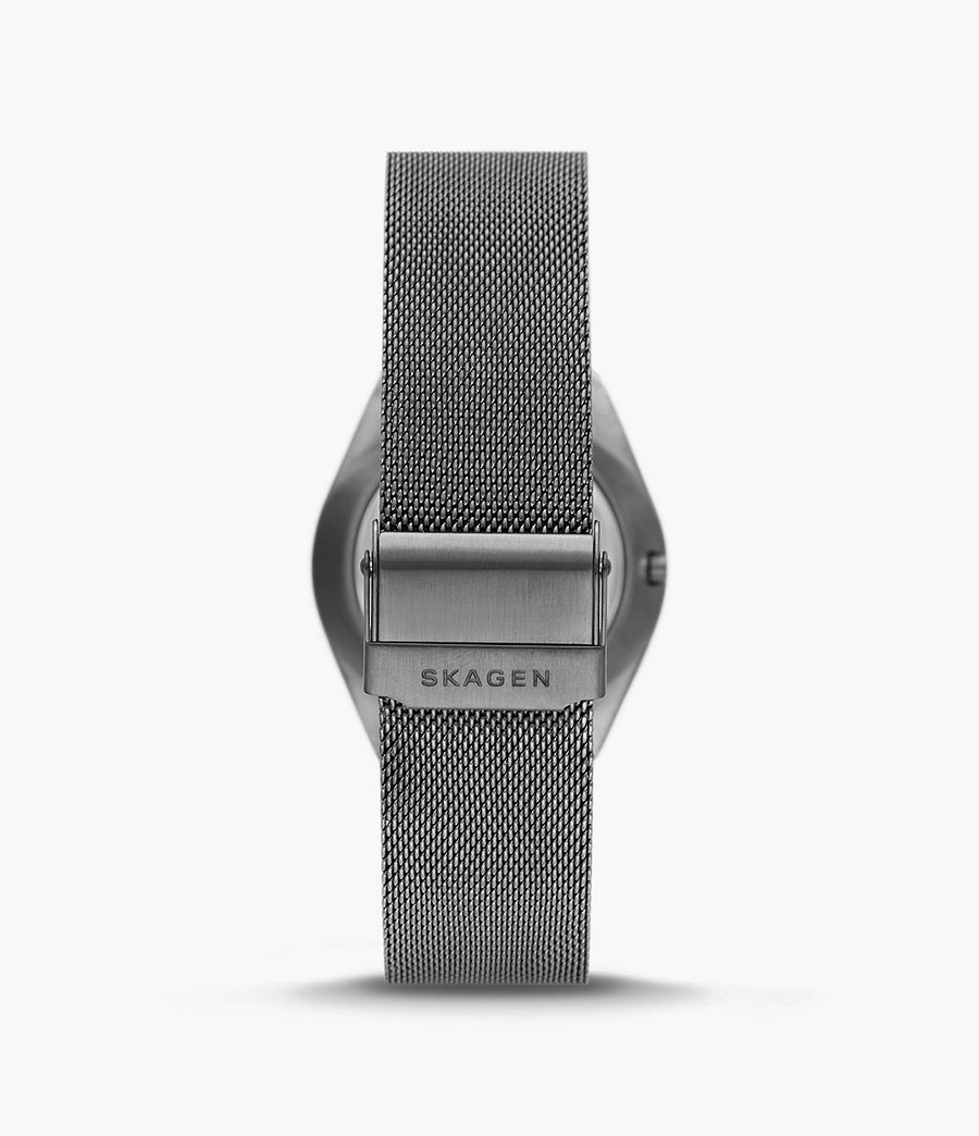 Skagen Gents Charcoal Stainless Steel Mesh Watch