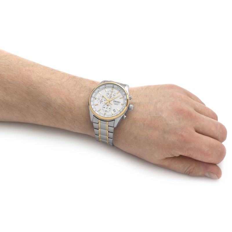 Seiko Gents Two-Tone Chronograph Watch