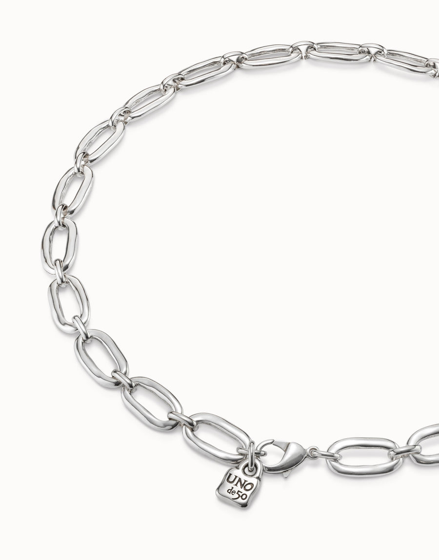Silver Plated Heavy Oval Link Necklace