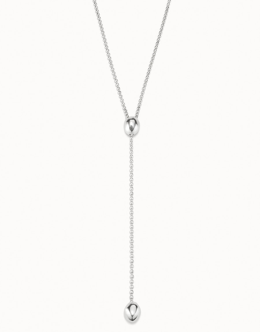 Silver Plated Long Fluid Necklace