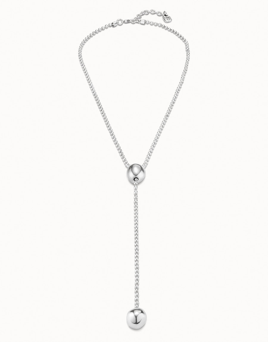 Silver Plated Long Fluid Necklace