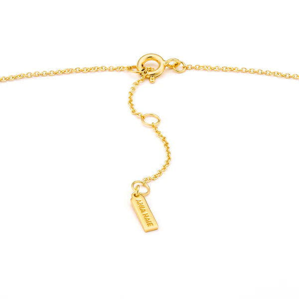 Ania Haie Gold Geometry Drop Disc Necklace