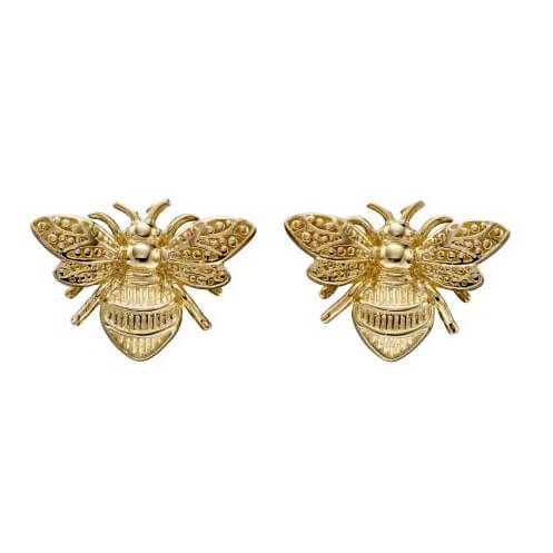9ct Yellow Gold Bumble Bee Stud Earrings