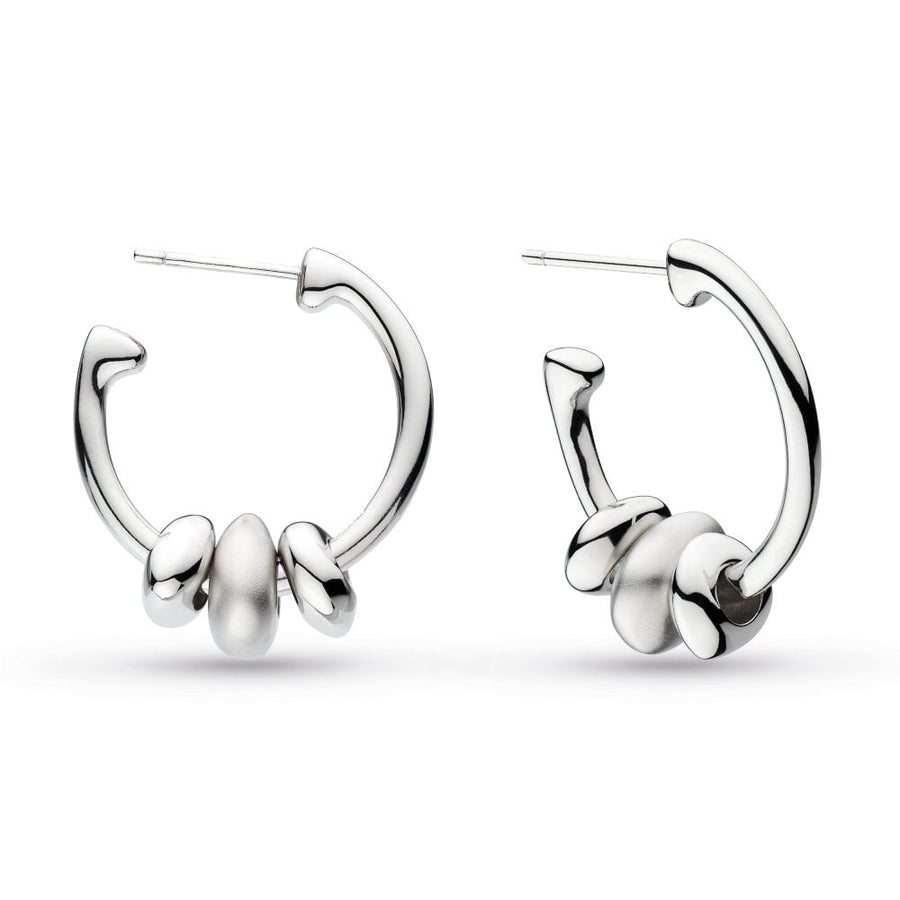 Kit Heath Sterling Silver Pebble Hoop Earrings