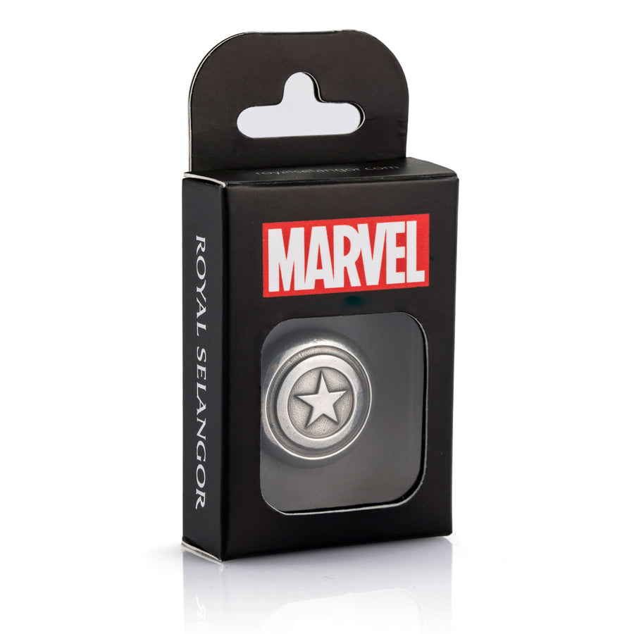 Royal Selangor Marvel Captain America Lapel Pin in Pewter