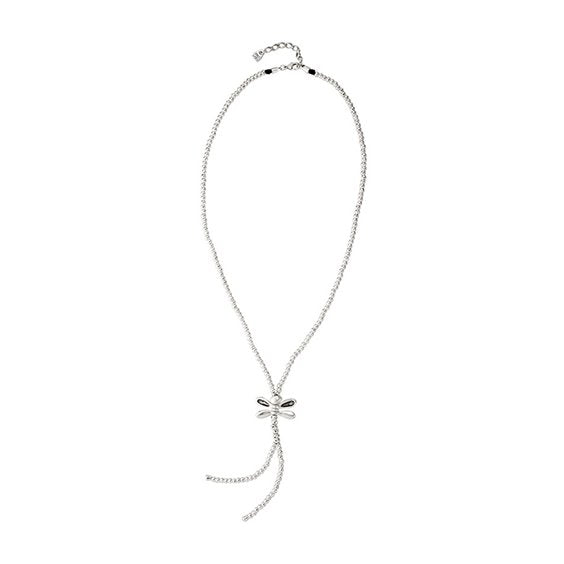 Silver Plated Beaded Fly Swarovski Necklace