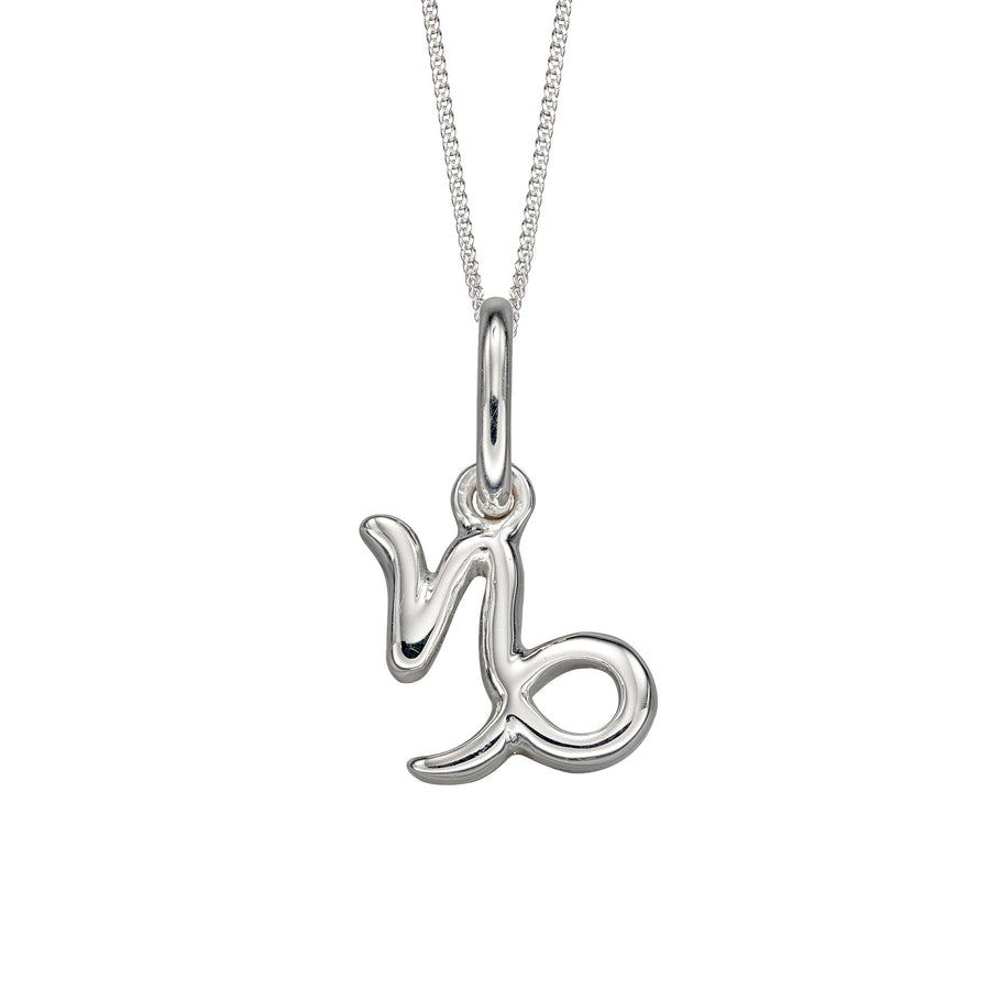 Sterling Silver Capricorn Zodiac Necklace