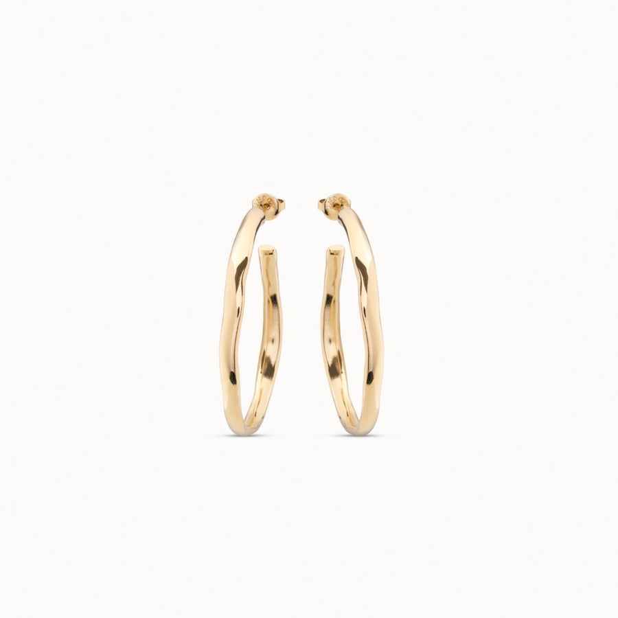 Gold Plated Rigid Hoop Earrings