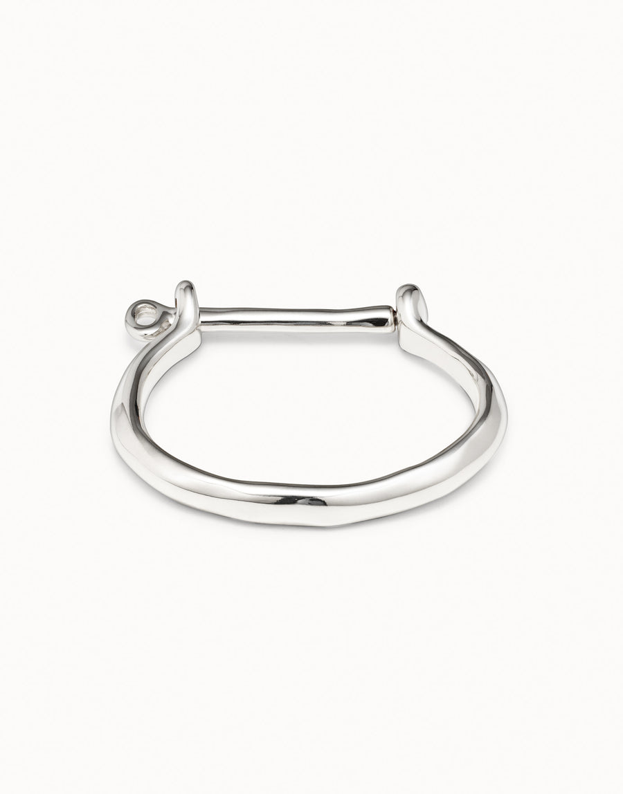 Silver Plated Screw Cuff Bangle