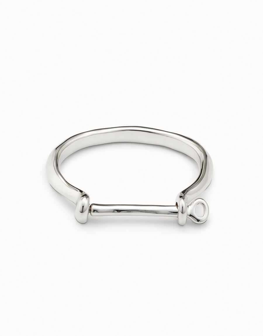 Silver Plated Screw Cuff Bangle