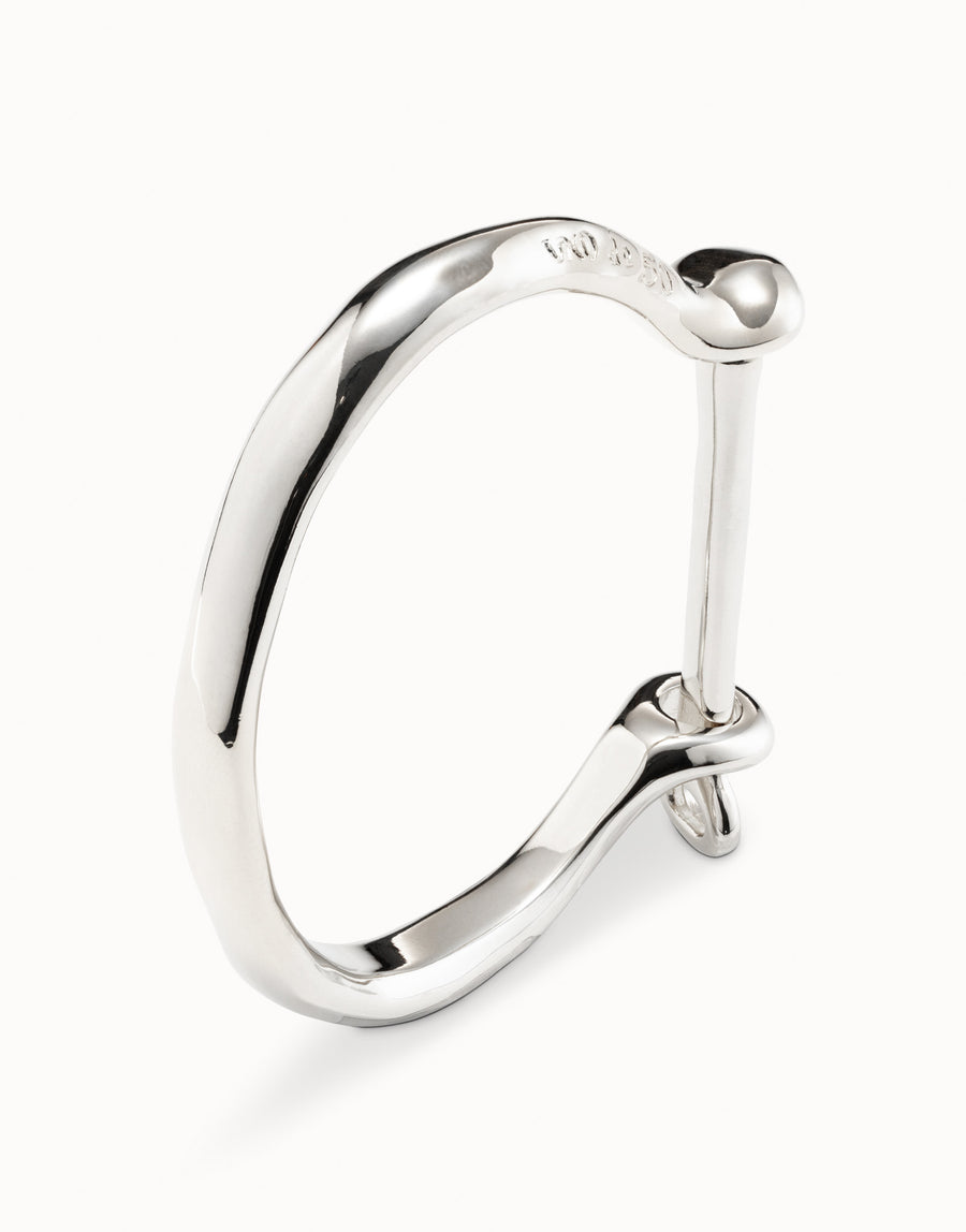 Silver Plated Screw Cuff Bangle