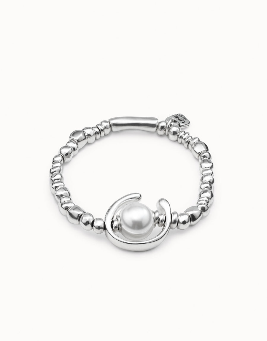 Silver Plated Pearl Beaded Bracelet