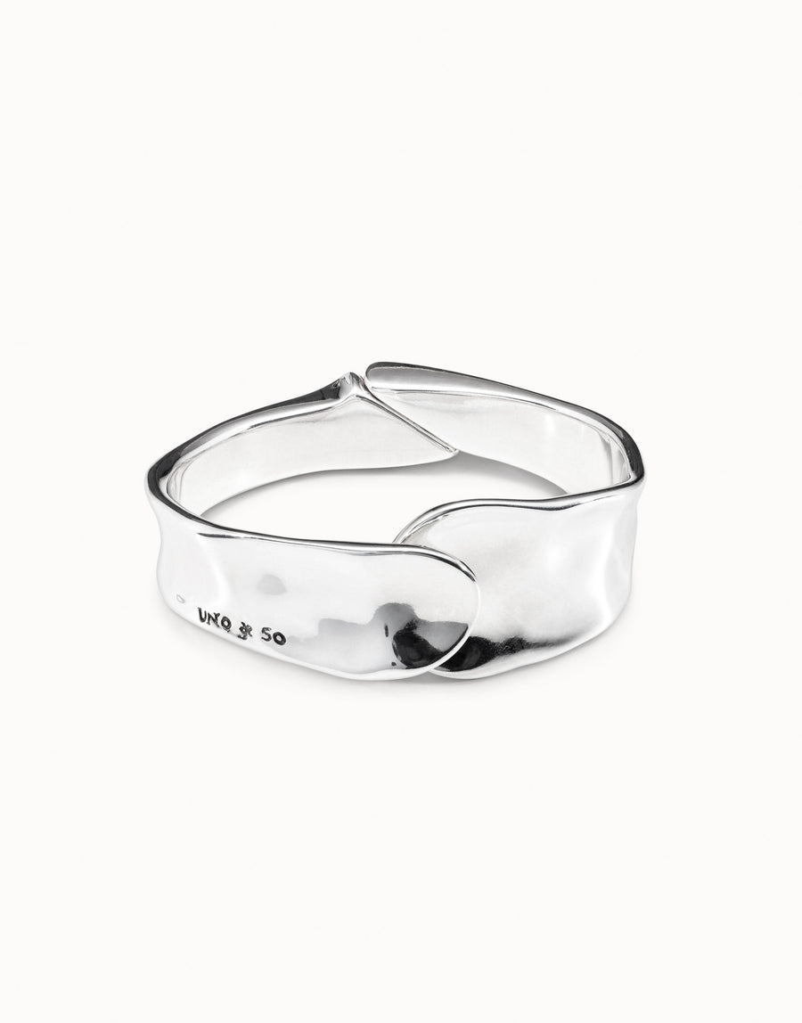 Silver Plated Overlapping Cuff Bangle