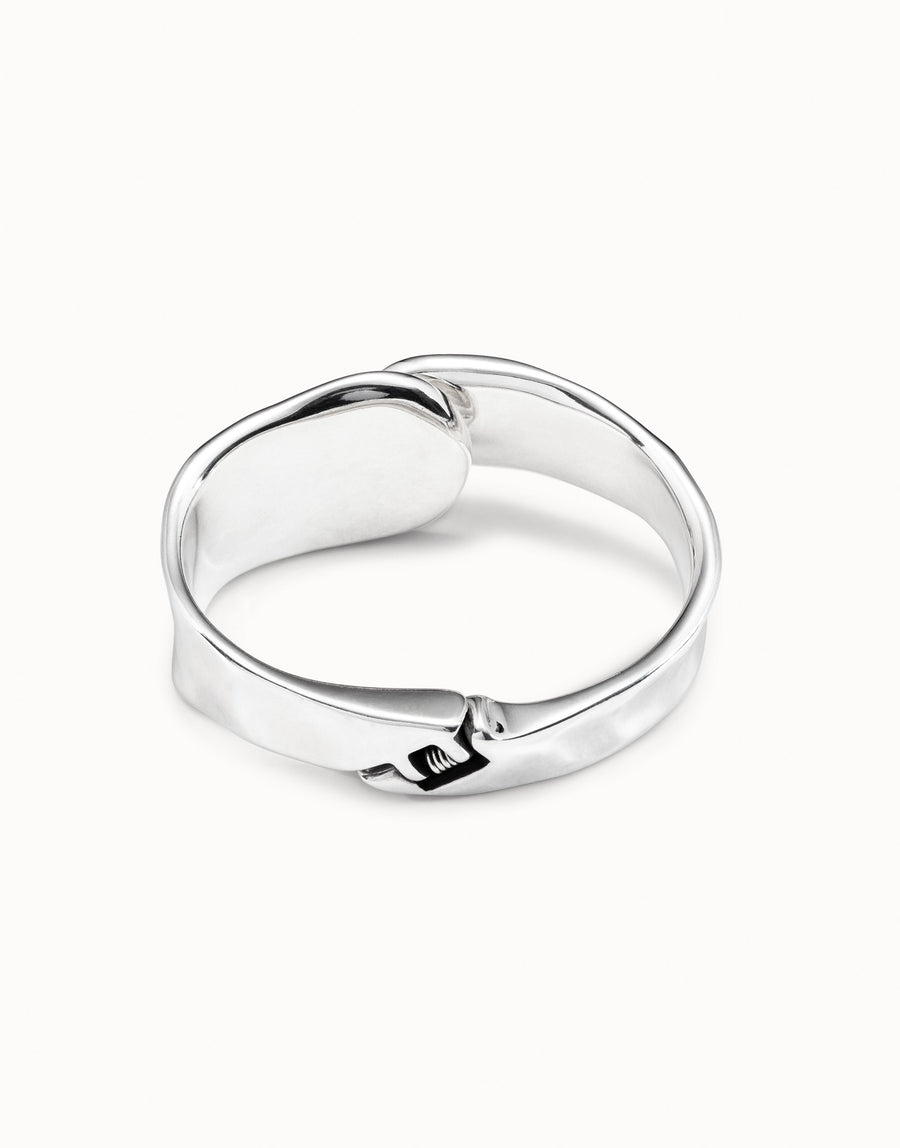 Silver Plated Overlapping Cuff Bangle