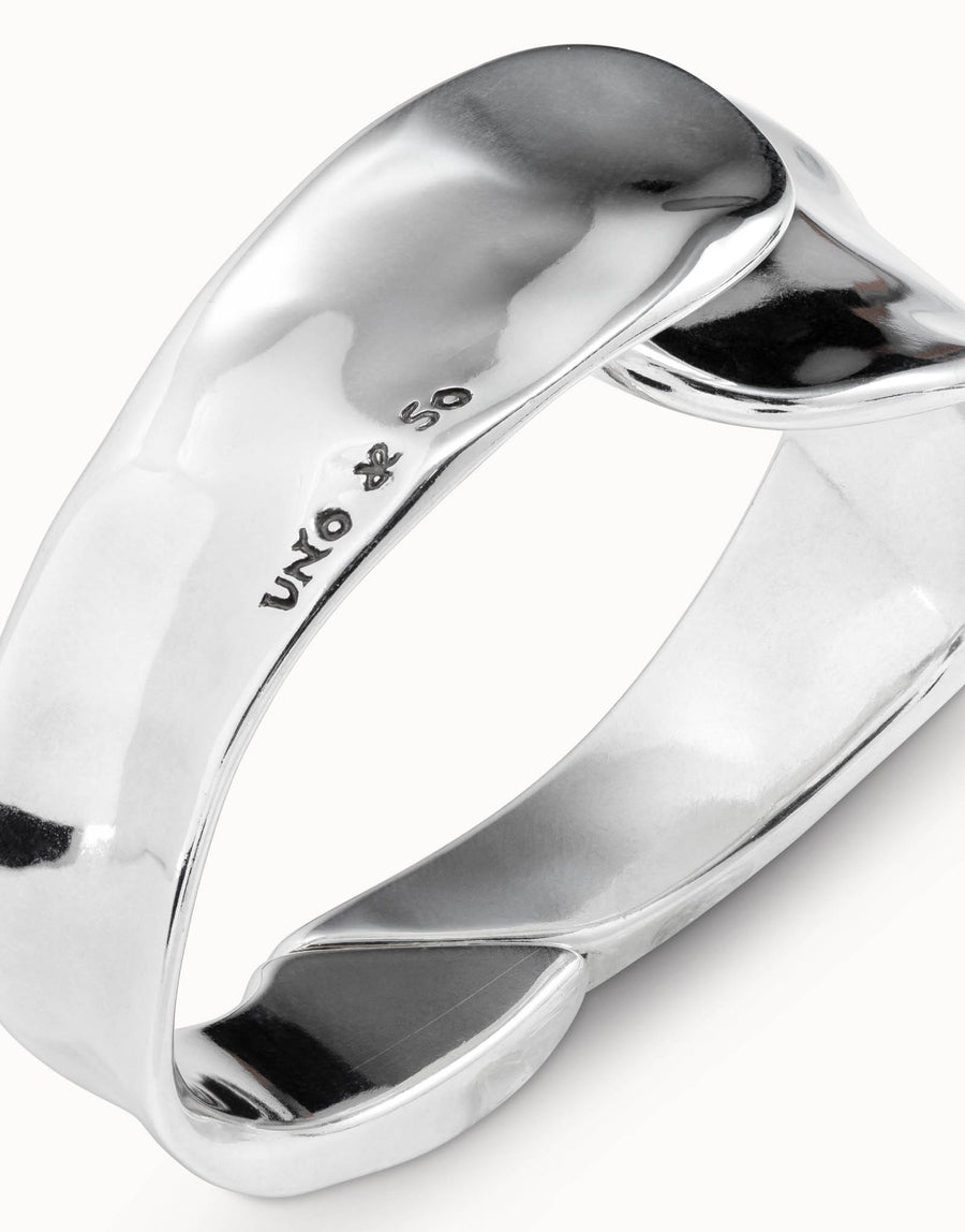 Silver Plated Overlapping Cuff Bangle