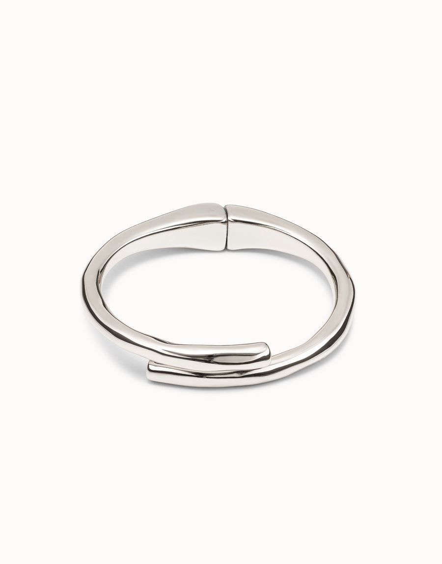 Silver Plated Two Strand 'Meeting Point' Bangle