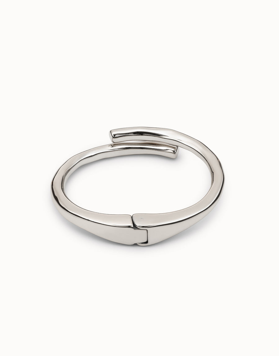 Silver Plated Two Strand 'Meeting Point' Bangle