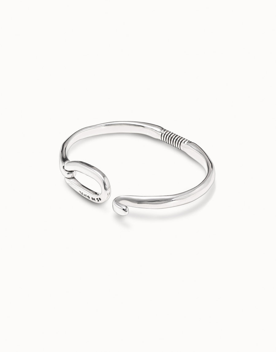 Silver Plated Central Link Bangle