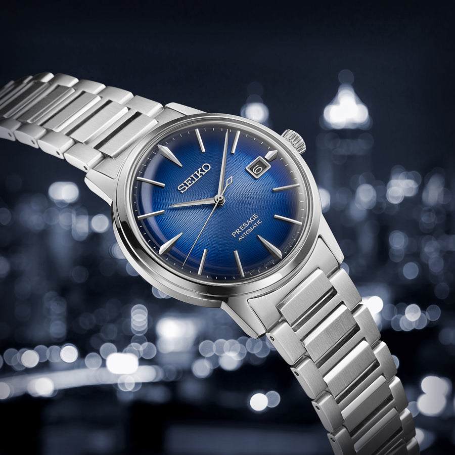 Seiko Gents Blue Dial Automatic Presage Watch