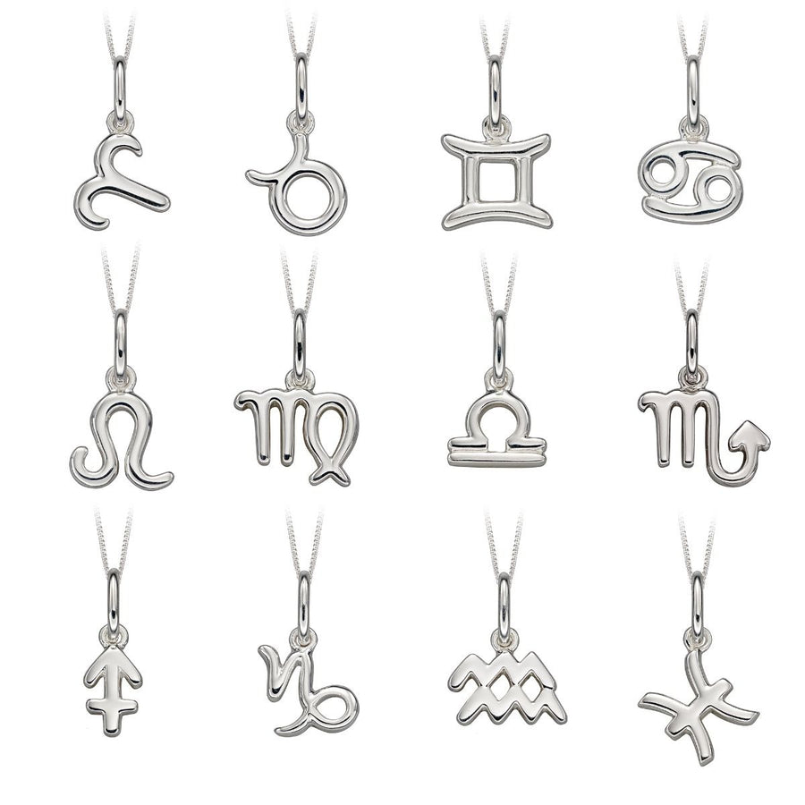 Sterling Silver Aquarius Zodiac Necklace